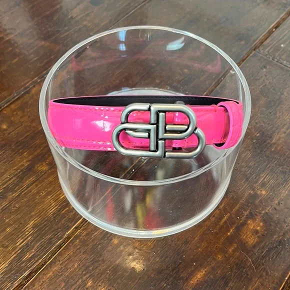 Balenciaga Hot pink Belt Leather belt Balenciaga Pink size 75 cm in Leather - 43483756 main image 4